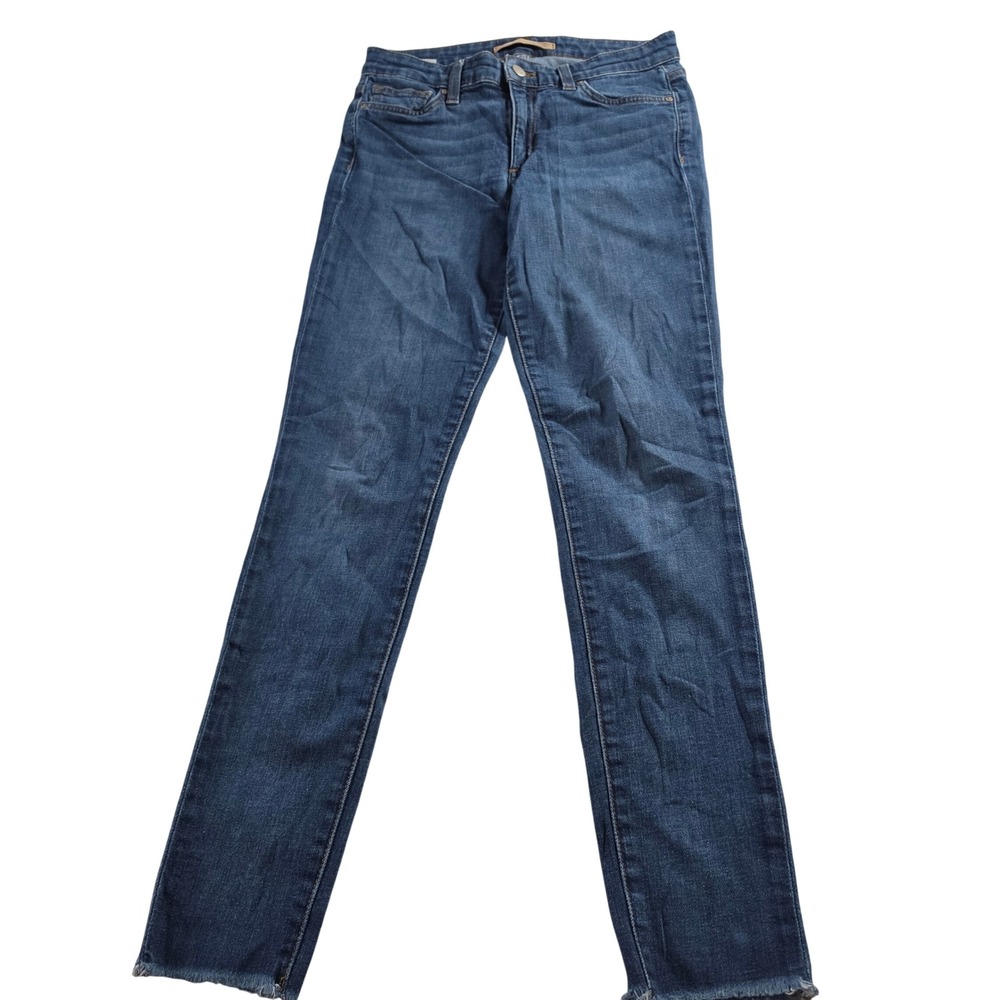 Joe's Jeans The Skinny Ankle Octavia Blue Raw Hem Jeans Size 27 W27 CL#433M